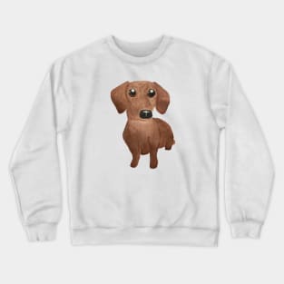 Watercolor cute dachshund puppy Crewneck Sweatshirt